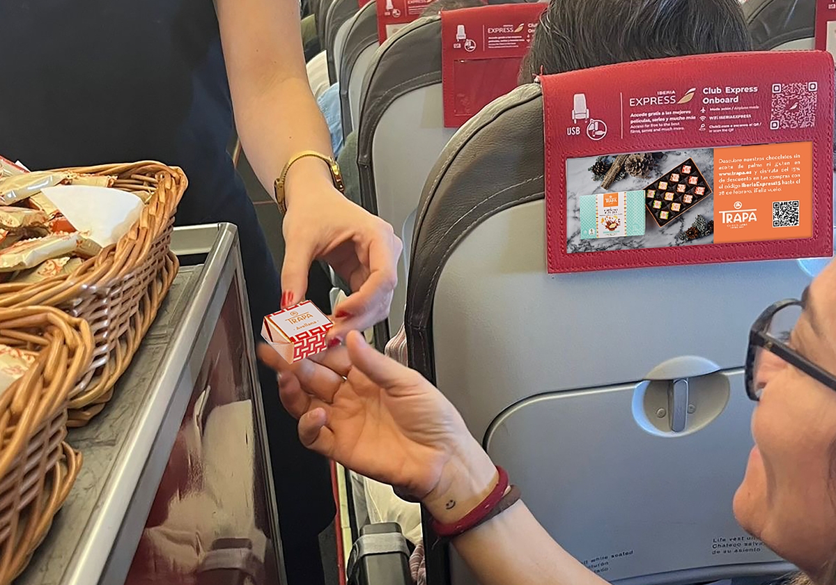 EL AVIÓN MÁS DULCE: CHOCOLATES TRAPA ENDULZA  LOS VUELOS DE IBERIA EXPRESS POR SAN VALENTÍN