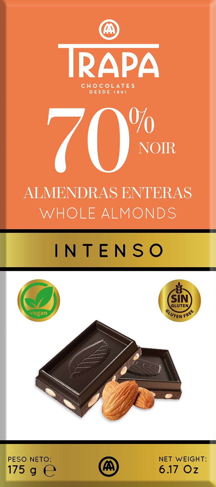 Intenso Noir 70% almond