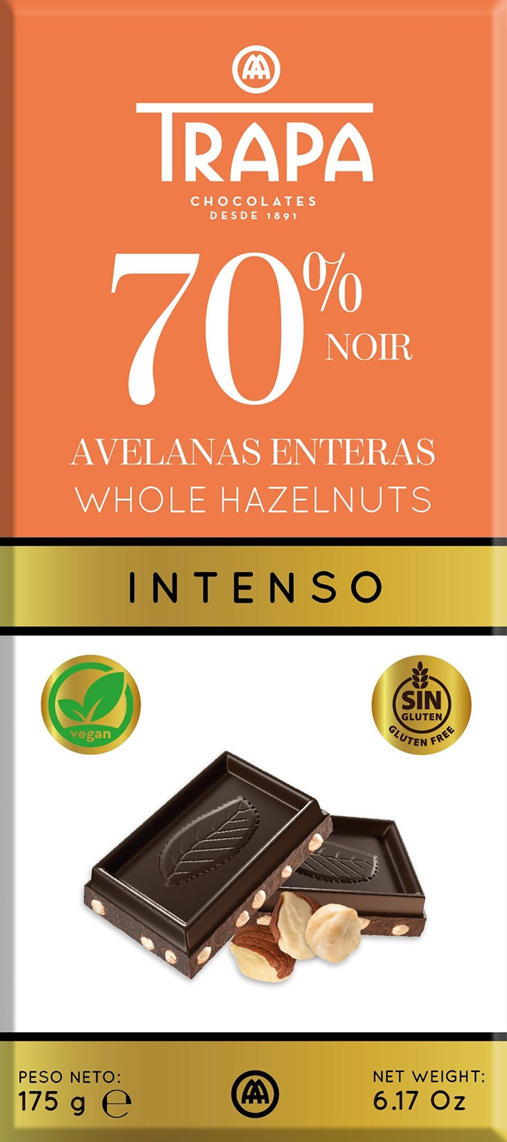 Intenso Noir 70% avellana